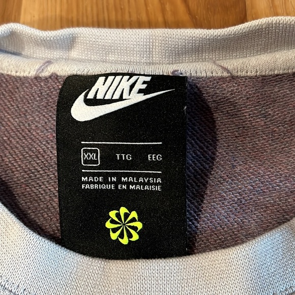 Nike Retrowear NSW Sweatshirt Crewneck Purple Grey Revival FT GX - Picture 7 of 10
